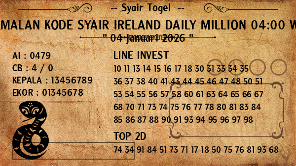 Prediksi Ireland Daily Million 04:00 WIB