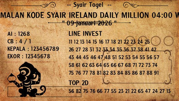 Prediksi Ireland Daily Million 04:00 WIB