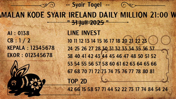 Prediksi Ireland Daily Million 21:00 WIB