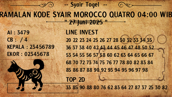 Prediksi Morocco Quatro 04:00 WIB
