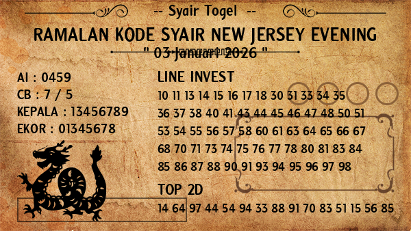 Prediksi New Jersey Evening