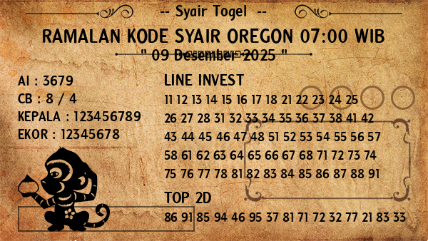 Prediksi Oregon 07:00 WIB