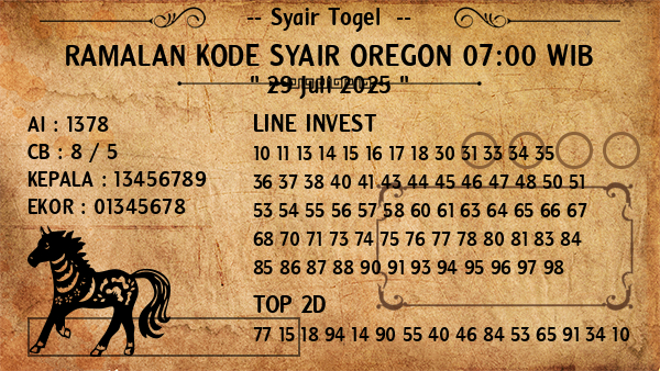 Prediksi Oregon 07:00 WIB