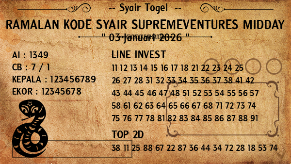 Prediksi Supremeventures Midday