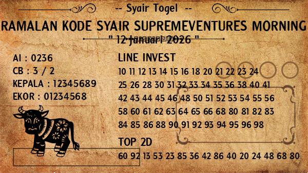 Prediksi Supremeventures Morning