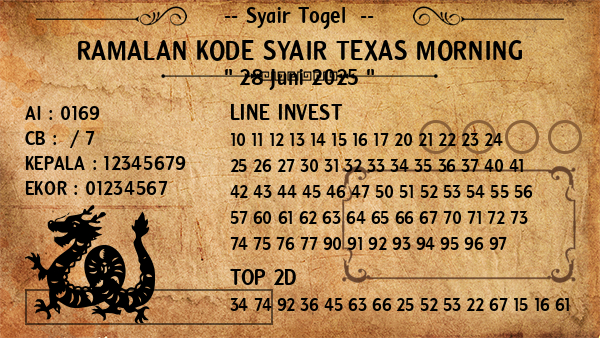 Prediksi Texas Morning