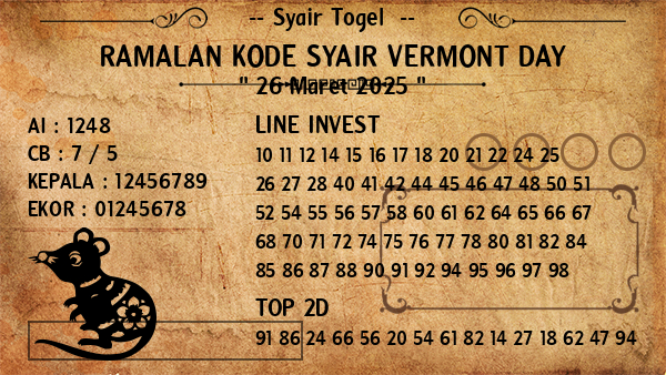 Prediksi Vermont Day